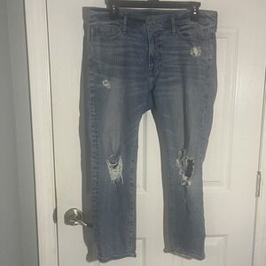 Abercrombie & Fitch Jeans 32x30 Blue Distressed Skinny Stretch